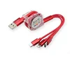 Hot best selling 3 in 1 usb charging cable to cord line hidden retractable micro date usb Cable for iphone Android type c