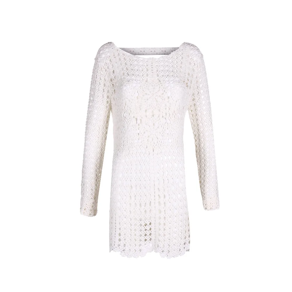 ladies white crochet dress