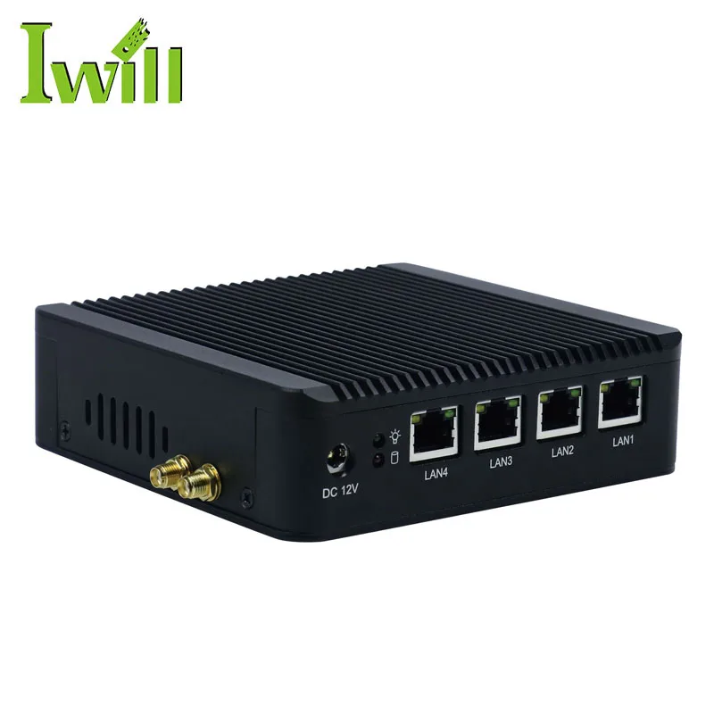 Iwill J1900 Fanless 4 Lan Port Network Security Vpn Router For Pfsense