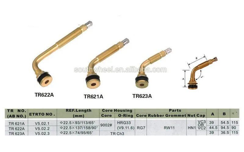 Workhorse Automotive TR572 Truck Tire Valve Stems. Pack of 10
