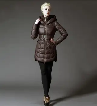 womens brown down coat