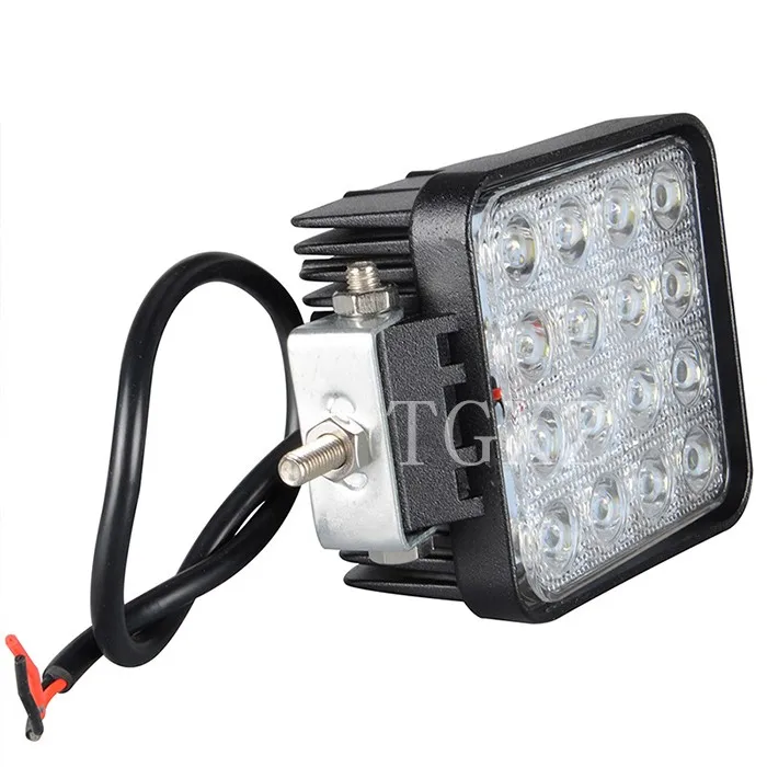 Factory wholesale square 4.5inch 12v 48w heavy equipment led tractor work lights ip67 led work lights for truck