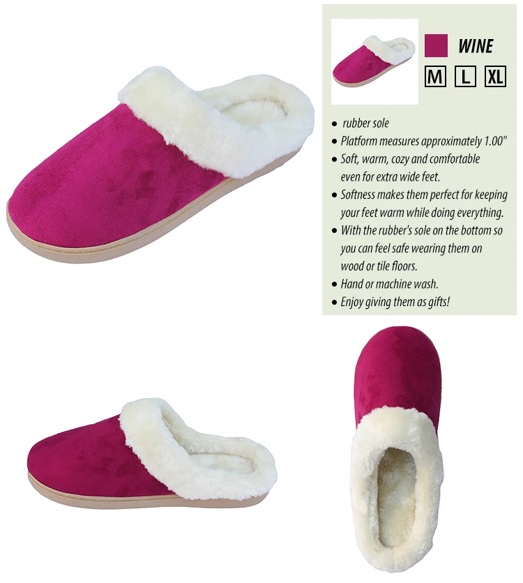 luxehome women's cozy fleece slippers