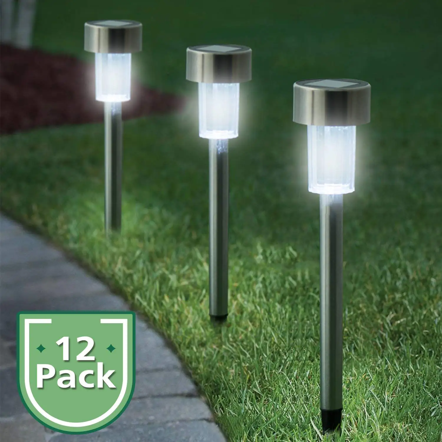 Solar Pathway Lights Outdoor 12 Pack Waterproof