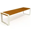 Outdoor Garden Solid Wooden Seating public bench,Park wood Patio backless Bench