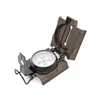foldable military engineer lensatic compass with red led light and double scale rulers army tactical compass with led light