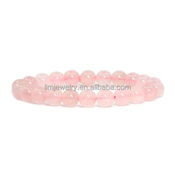 

Amazon hot selling Yoga bracelet rose quartz love attractive Beaded Bracelet, Picture