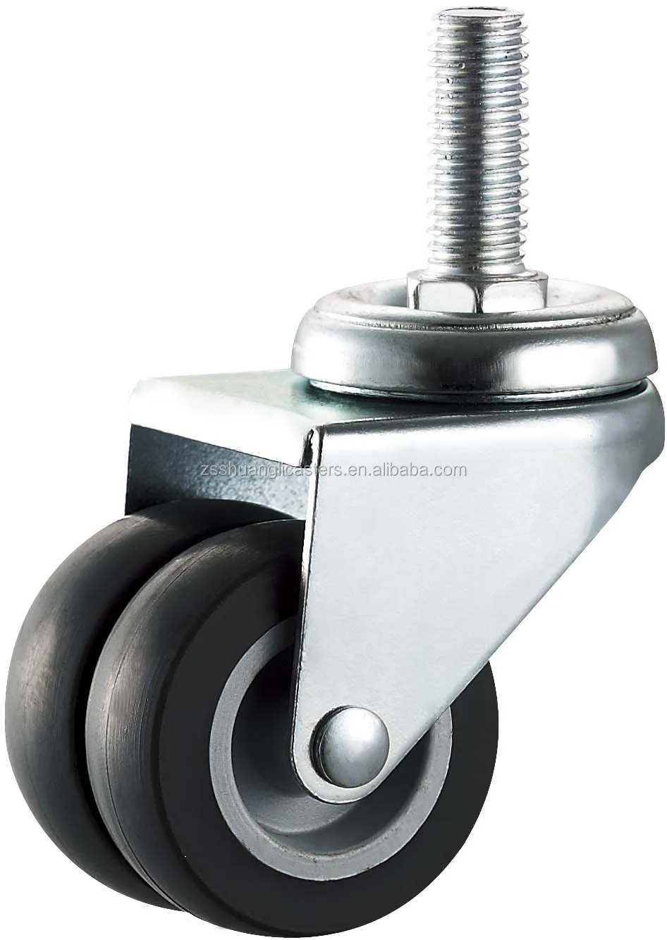 Locking Caster Wheel Tpr Plastic Swivel Top Plate 2 Inches Twin Dual