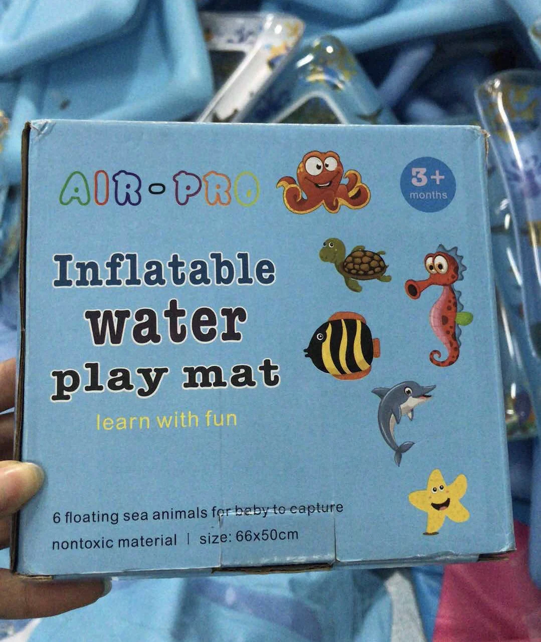 promotion pvc inflatable tummy time baby water play mat