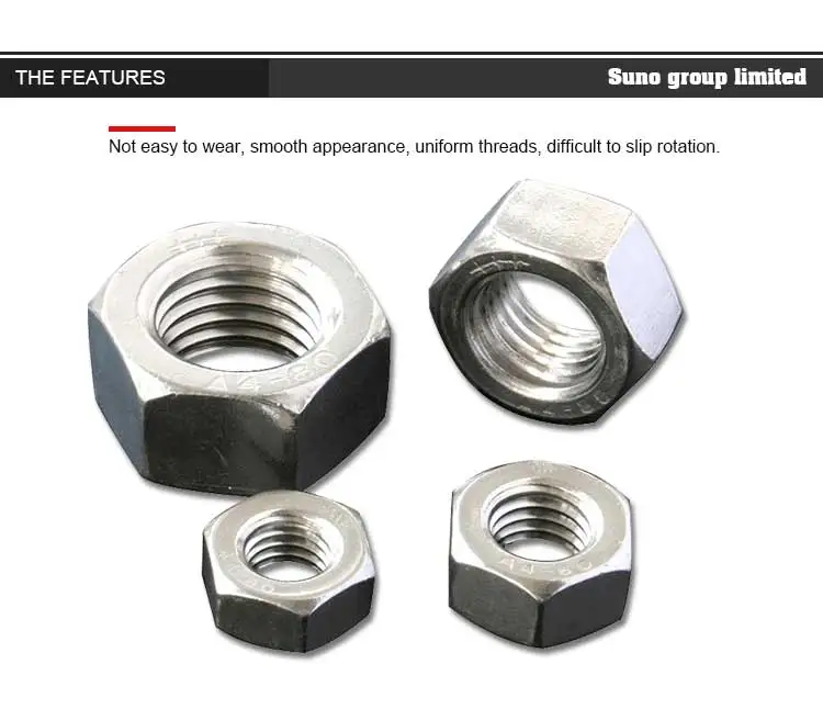 Manufacture Nut Stainless steel din439 hex  thin nuts ISO9001 M6 M8 A2 A4 SS304 SS316 M20
