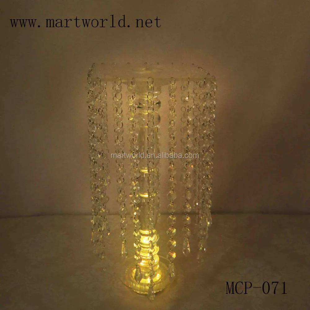 Hot Luxury Crystal With Flower Wedding Table Centerpiece Vases With Led
