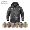 Men's Military Tactical Combat Waterproof Softshell Hoody Winter Jacket Coat Army Uniform Windbreaker Membrane Bonded