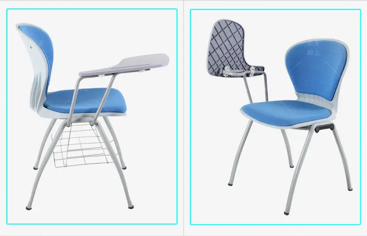 Writing Tablet Chairs Stacking Hard Chair Cushion Cloth-Padded School Tables and Chairs