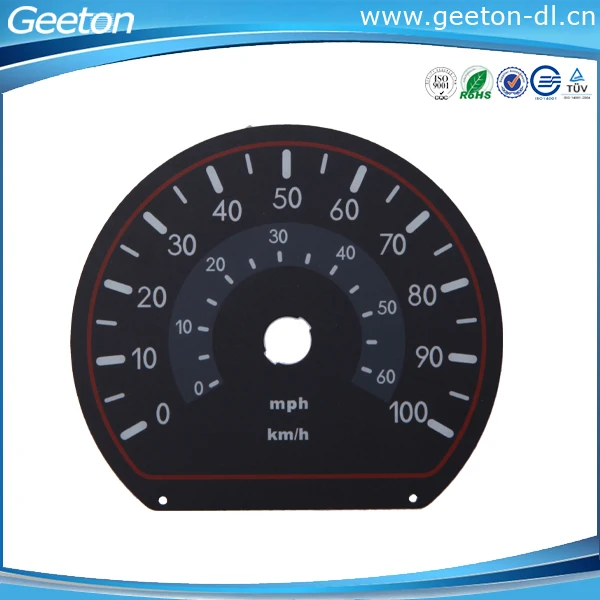 Customs Screen Printing Speedometer Dial Good Light Transmission