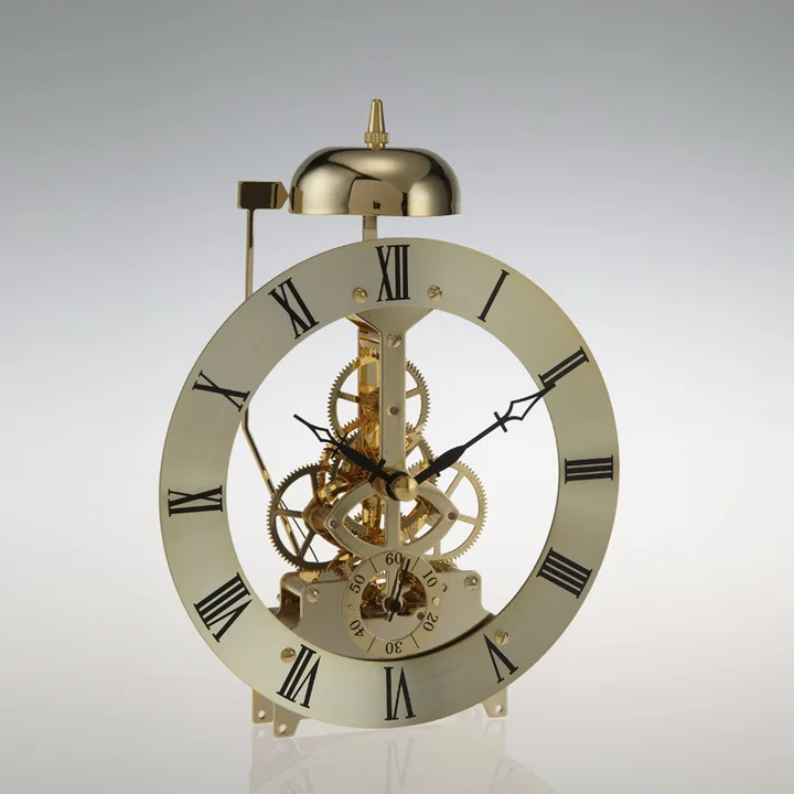 Gold Color Metal Quartz Skeleton Clock Movement With Hourly Chime Skm80d6g Buy Skeleton