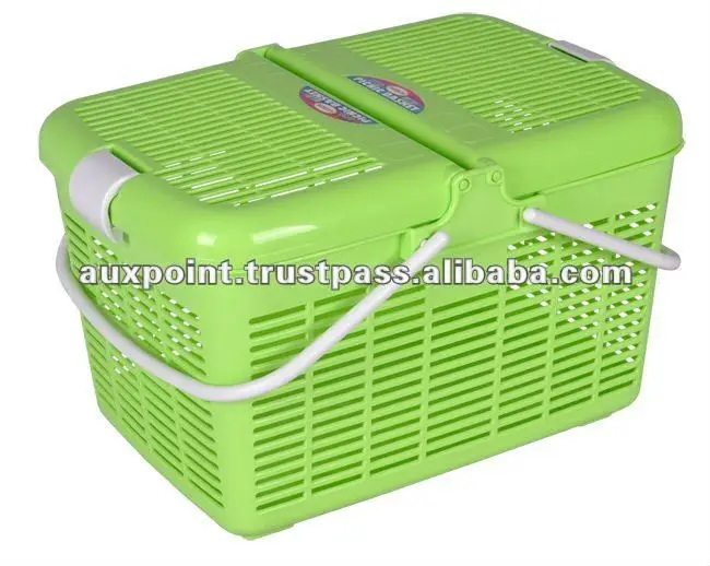 plastic basket with lid