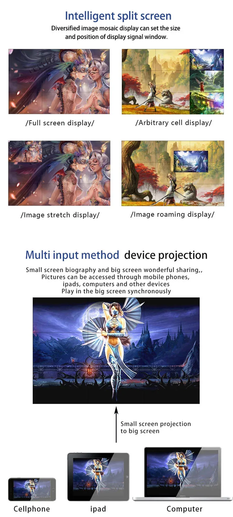 55inch Video Wall Processor TV LCD Monitor Wall Controller Multi Input Output Screen.jpg