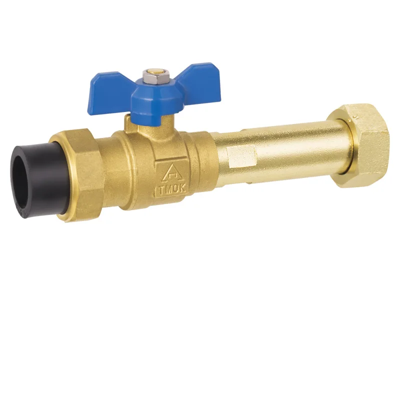 Ppr/pe Connection Brass Water Meter Valve With Lockable Handle Buy