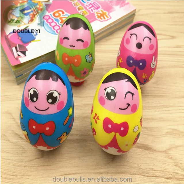 wholesale cute cartoon roly-poly toy pvc tumbler toy kids