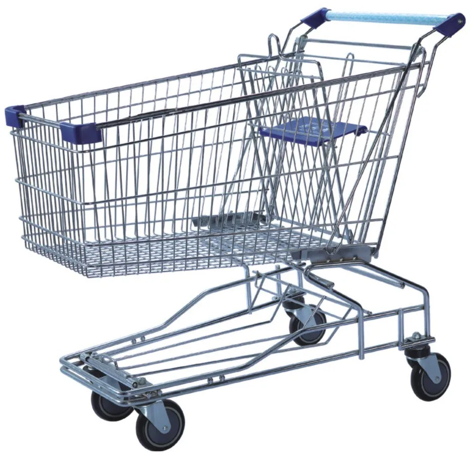 Asian Style Used Supermarket Food Trolley Shopping Cart Buy Trolley