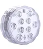 Submersible 10 LED Lights Remote Control 4 Modes Battery Powered RGB Multi Color Waterproof Light For Christmas
