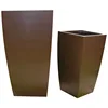 Factory sales light weight durable high glossy outdoor and indoor square polyresin planter