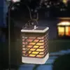 High quality Solar garden park plaza yard Lights Waterproof Flickering hanging Flames table lantern Outdoor Decoration YH0812