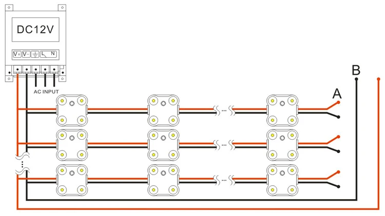 4 leds square 1.8W samsung 2835 led module korea for led glow sign boards