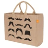 Promotional Customized Printed Linen Reusable Jute Shopping Tote Bag