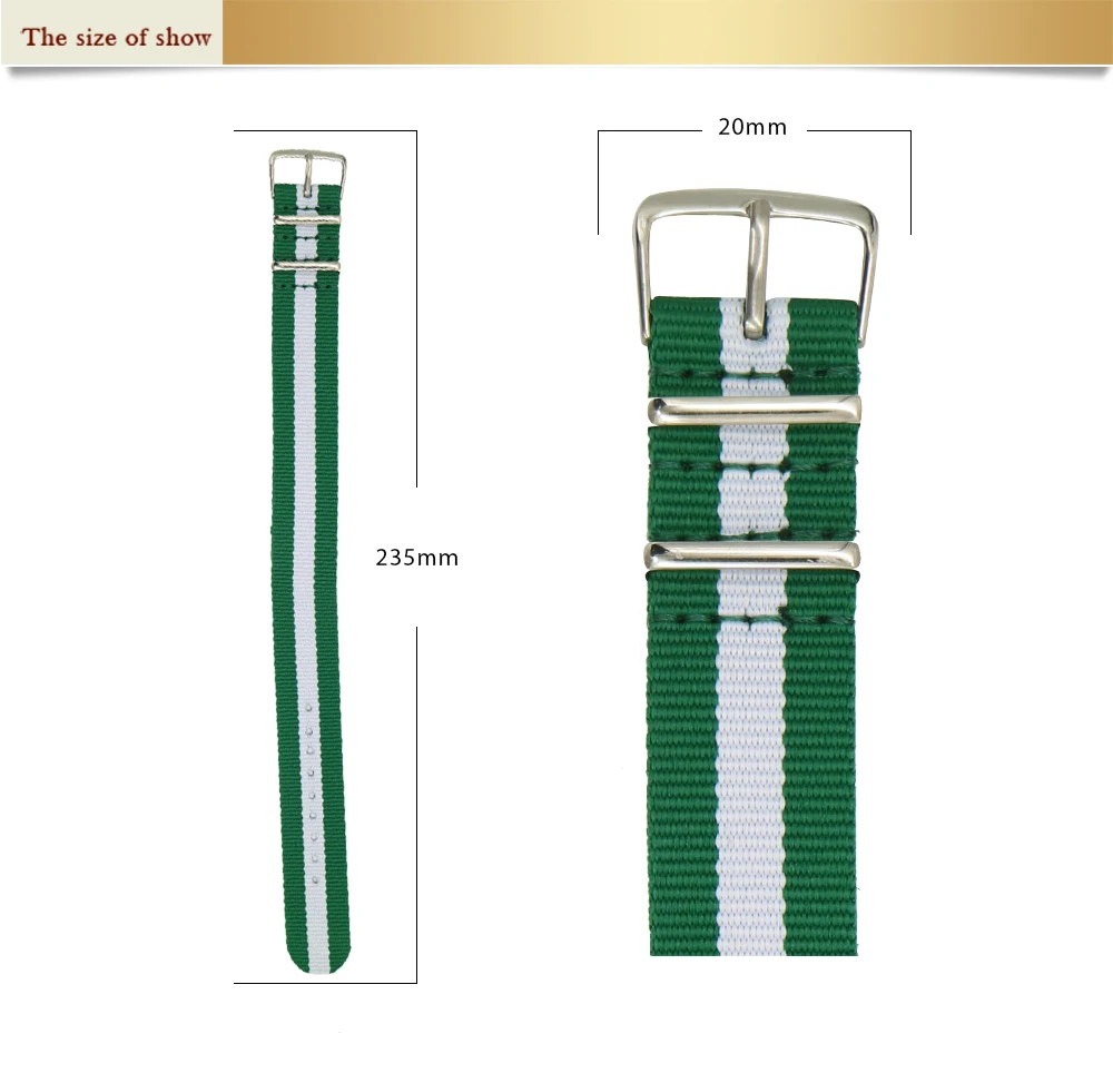 Customized models men and women comfortable bracelet pure nylon watch strap