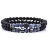 Fashion Lovers Bracelet Couples His & Hers Matching YinYang Lovers Stone Natural Bead Personalized Bracelet For Couples