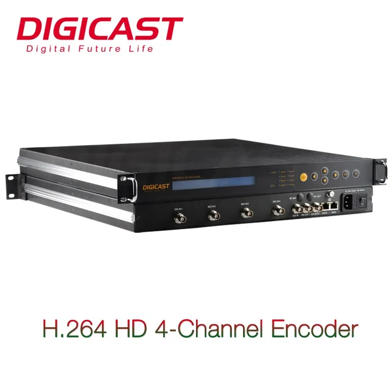 Digital Tv Broadcasting Equipment Mpeg1 Layer2 Asi Multiplexer 4 Channels Sdi Encoder Asi Video