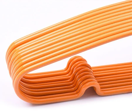 Clothing Type Adult Standard Colored Plastic PVC Coated Bulk Laundry Metal Wire Clothes Coat Hangers