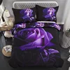 3D Bedding Set Purple Rose Print Bedding Bedspread Bedding Set Queen Extra Large 3 Piece Set