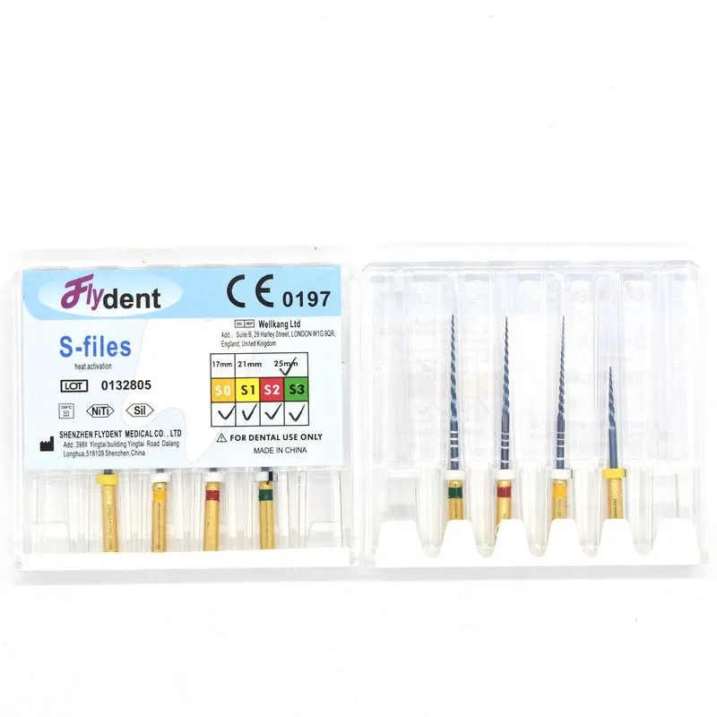 Files s. Endo 3. super files gold (flydent, shenzhen, china). теплофайл. niti rotary file &quot;pressing&quot;.