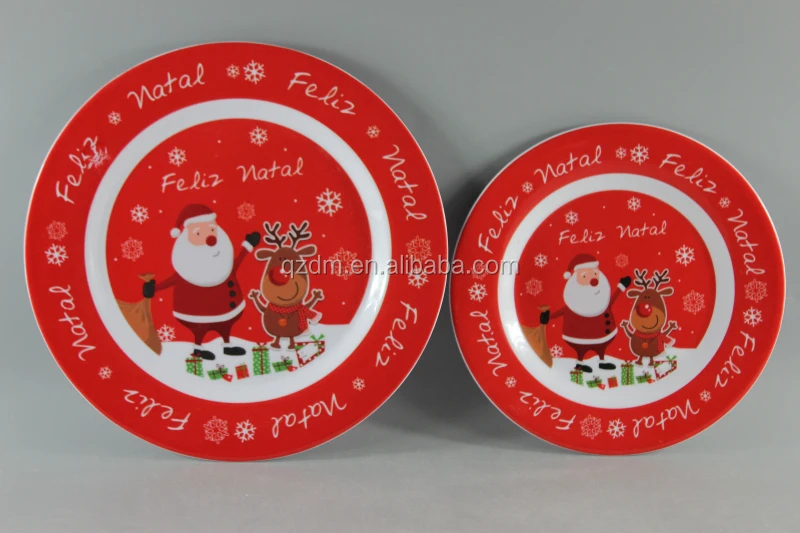 Hot Sell Melamine Party plate ,Christmas Dishes , Xmas Plate