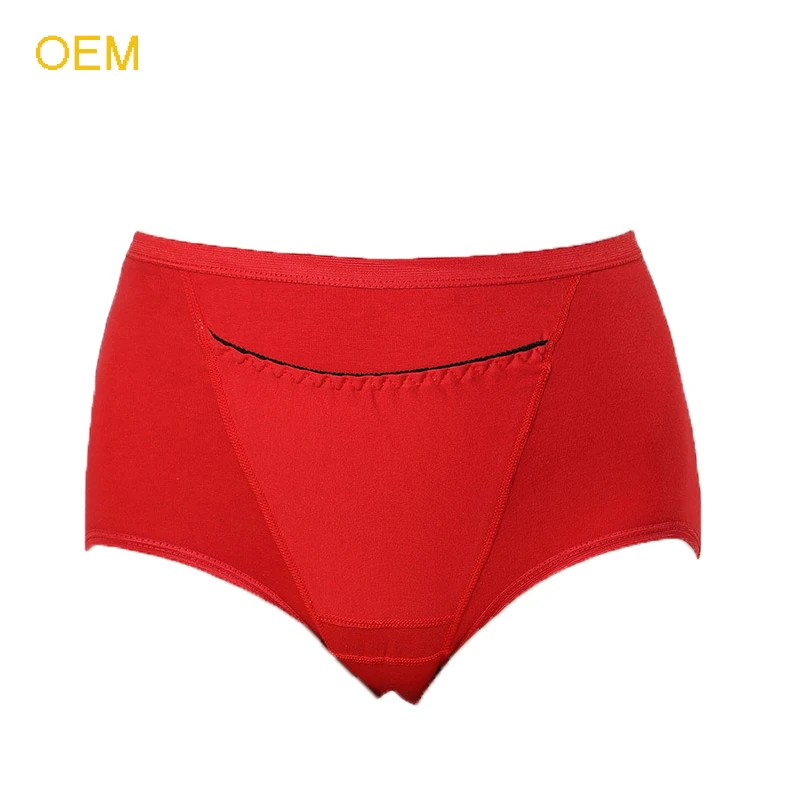 Stock Organic Cotton Period Menstrual Sanitary Protective Women Panties