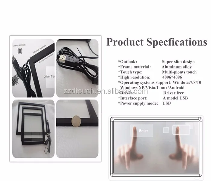 Good quality hot sale 27  inch waterproof and dustproof infrared multi touch frame