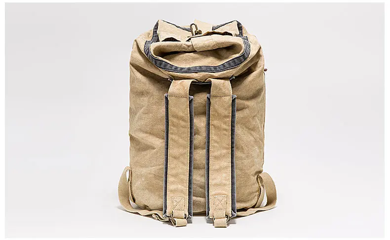 washed canvas backpack