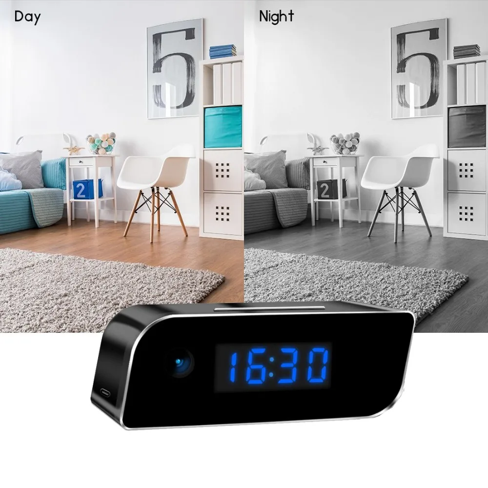 Alarm Clock With Camera Wifi Control Full Hd 1080p Spy Camera Motion