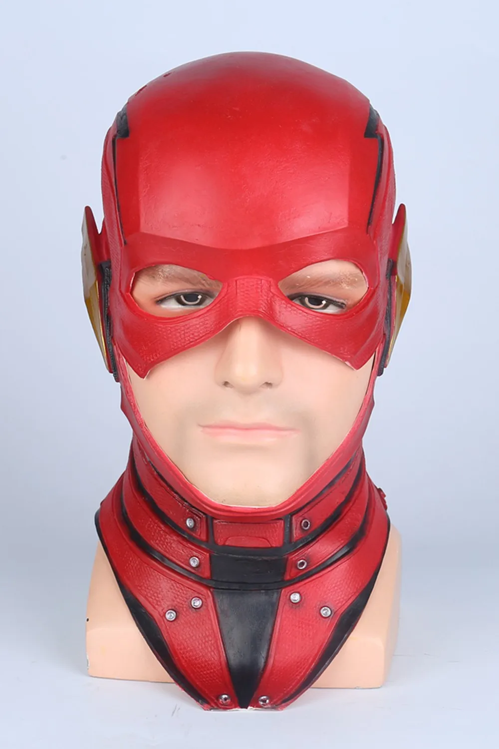 The Flash Mask Cosplay Superhero Barry Allen Latex Helmet Halloween Mask Props