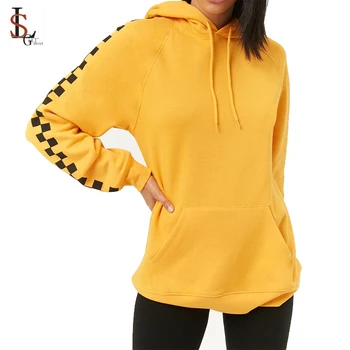 plain yellow hoodie women's