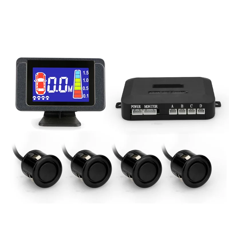 GoolRC Capteur Stationnement Arrière 8 Capteurs - Détection Distance + Écran LCD + Alarme Sonore | Pour Voiture 12V