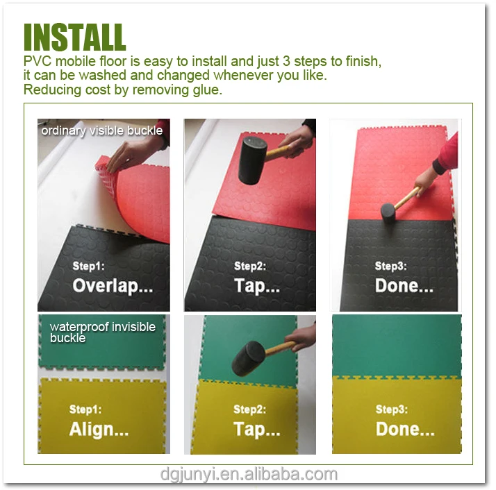 Interlocking Pvc Plastic Tile Flooring With Hidden Joint Buy