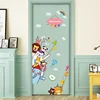 Cartoon Animals DIY Children Mural Decals Wardrobe Door Decoration