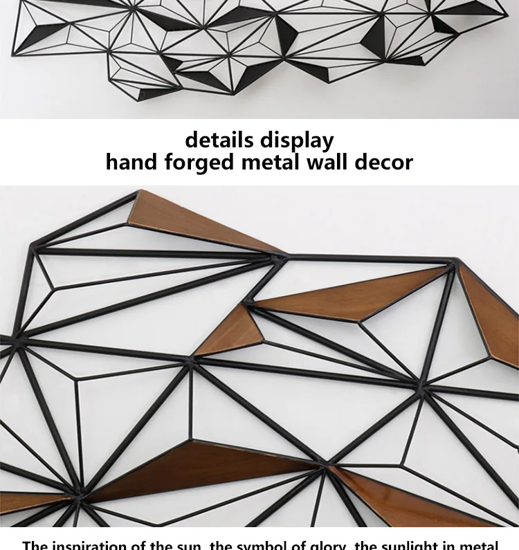 Handmade Abstract Geometric Shape Metal Wall Decor Sculpture For Home