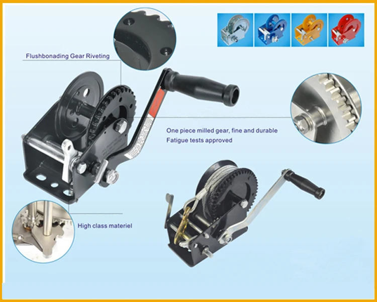 New stainless steel hand winch for lift pulling