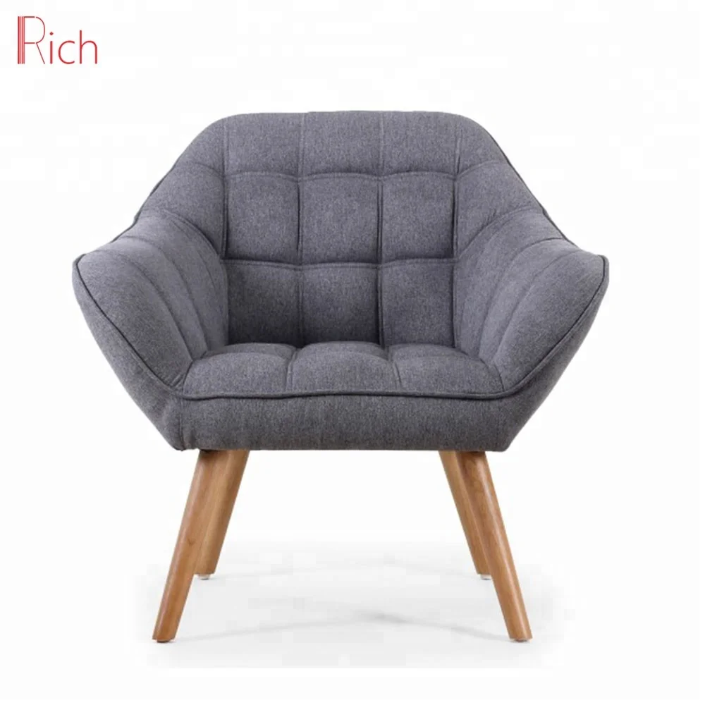 China Modern Furniture Covers Gray Fabric Single Couch Restaurant Sofa Chair Product On Alibaba