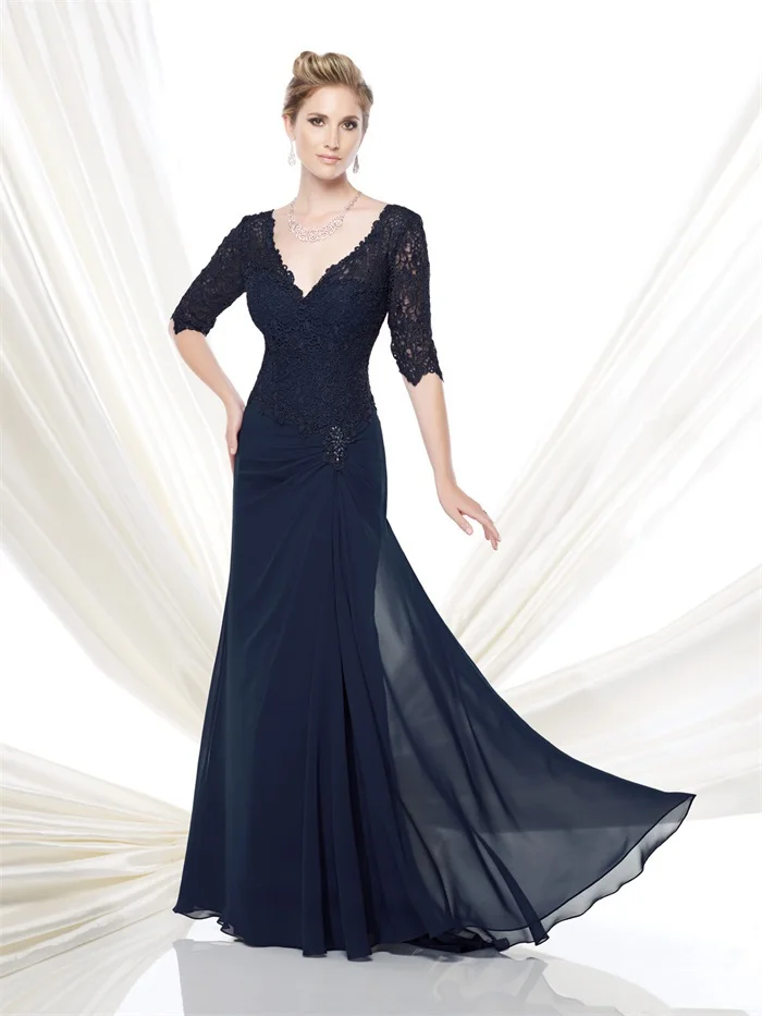 mother of the bride pant suits navy blue