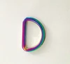 2018 new style rainbow colorful D ring metal belt buckle for bag and luggage